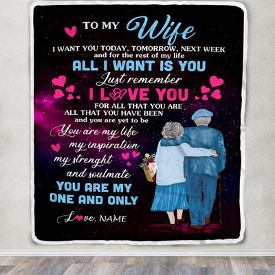 Personalized To My Wife Blanket From Husband Just Remember I Love You Wife Wedding Day Anniversary Romantic Women Birthday Christmas Fleece Throw Blanket | siriusteestore
