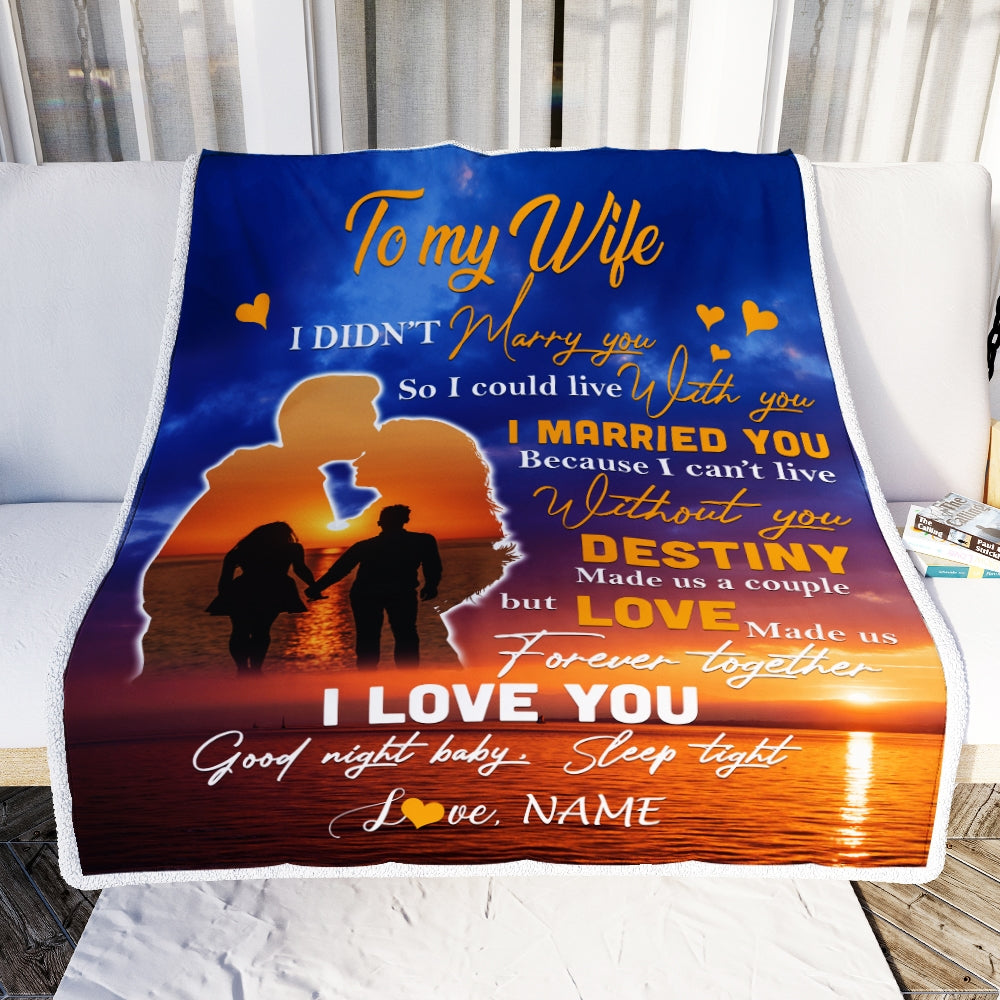 Personalized To My Wife Blanket From Husband Love Made Us Forever Together Wife Valentines Day Birthday Wedding Anniversary Christmas Fleece Blanket | siriusteestore