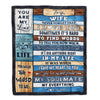 Personalized To My Wife Blanket From Husband Never Forget I Love You Wife Birthday Anniversary Valentines Day Christmas Customized Fleece Throw Blanket | siriusteestore