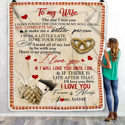 Personalized To My Wife Blanket From Husband The Day I Met You I Have Found The One Whom My Soul Loves Wedding Anniversary Birthday Christmas Fleece Blanket | siriusteestore