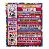 Personalized To My Wife Blanket From Husband Wood Never Forget That I Love You Wife Anniversary Valentines Day For Her Wedding Christmas Fleece Throw Blanket | siriusteestore