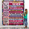 Personalized To My Wife Blanket From Husband Wood Never Forget That I Love You Wife Anniversary Valentines Day For Her Wedding Christmas Fleece Throw Blanket | siriusteestore