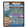 Personalized To My Wife Blanket From Husband Wood You Are My Life Wife Wedding Birthday Anniversary Valentines Day Christmas Customized Fleece Throw Blanket | siriusteestore