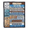 Personalized To My Wife Blanket From Husband Wood You Are My Sunshine I Love You Wife Anniversary Valentines Day Wedding Christmas Fleece Throw Blanket | siriusteestore