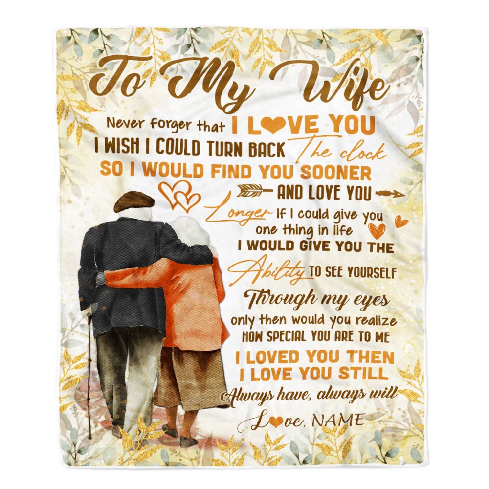 Personalized To My Wife Blanket Her Wife From Husband I Love You Romantic For Wife Birthday Anniversary Valentines Day Christmas Customized Fleece Blanket | siriusteestore