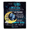 Personalized To My Wife Blanket from Husband I Love You You are My Life Moon Wife Birthday Anniversary Valentines Day Christmas Customized Fleece Throw Blanket | siriusteestore