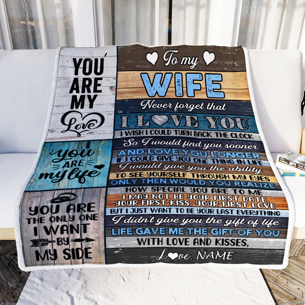 Personalized To My Wife Blankets For Wife From Husband You Are My Love Never Forget That I Love You Birthday Wedding Anniversary Christmas Fleece Blanket | siriusteestore