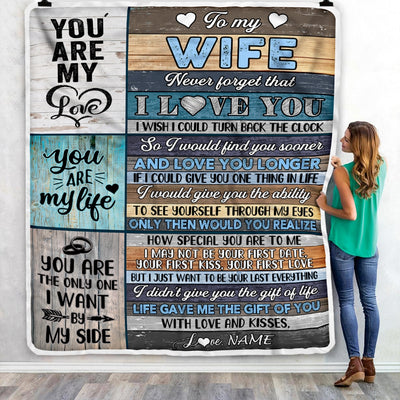 Personalized To My Wife Blankets For Wife From Husband You Are My Love Never Forget That I Love You Birthday Wedding Anniversary Christmas Fleece Blanket | siriusteestore