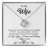 Love Knot Necklace | Personalized To My Wife Necklace For Women I Love You Wife From Husband Birthday Anniversary Wedding Valentines Day Pendant Customized Gift Box Message Card | siriusteestore