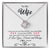 Love Knot Necklace | Personalized To My Wife Necklace For Women I Love You Wife From Husband Birthday Anniversary Wedding Valentines Day Pendant Customized Gift Box Message Card | siriusteestore