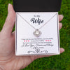 Love Knot Necklace | Personalized To My Wife Necklace For Women I Love You Wife From Husband Birthday Anniversary Wedding Valentines Day Pendant Customized Gift Box Message Card | siriusteestore