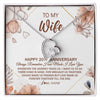 Forever Love Necklace | Personalized To My Wife Necklace From Husband 20 Years Anniversary For Her 20th Anniversary 20 Years Wedding Anniversary For Her Customized Gift Box Message Card | siriusteestore