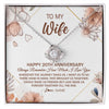 Love Knot Necklace | Personalized To My Wife Necklace From Husband 20 Years Anniversary For Her 20th Anniversary 20 Years Wedding Anniversary For Her Customized Gift Box Message Card | siriusteestore
