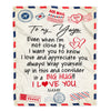 Personalized To My Yaya Blanket From Kids I Love You Hugs Air Mail Letter Yaya Birthday Mothers Day Christmas Customized Fleece Blanket | siriusteestore