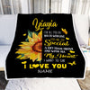 Personalized To My Yiayia Blanket From Grandkids Granddaughter I Want To Say I Love You Sunfower Yiayia Birthday Mothers Day Christmas Fleece Throw Blanket | siriusteestore