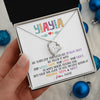 Forever Love Necklace | Personalized To My Yiayia Necklace From Grandkids Granddaughter We Squeezed This Necklace Yiayia Birthday Mothers Day Customized Gift Box Message Card | siriusteestore