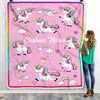 Personalized Unicorn Blanket For Kids Girl Custom Name Unicorn Daughter Granddaughter Niece Birthday Customized Bed Fleece Throw Blanket | siriusteestore
