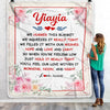 Personalized Yiayia Blanket From Grandkids Granddaughter Grandson We Hugged This Blanket Floral Yiayia Birthday Mothers Day Christmas Fleece Throw Blanket | siriusteestore