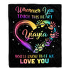 Personalized Yiayia Blanket From Grandkids Granddaughter Grandson We Love You Grandparent Yiayia Birthday Mothers Day Christmas Bed Fleece Throw Blanket | siriusteestore