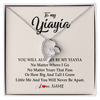 Forever Love Necklace | Personalized Yiayia Necklace From Grandkids Granddaughter Grandson You Will Always Be My Yiayia Birthday Mothers Day Christmas Customized Gift Box Message Card | siriusteestore