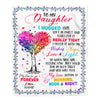 Personalized to My Daughter Blanket from Mom Dad I Hugged This Soft Blanket Daughter Birthday Thanksgiving Christmas Customized Fleece Blanket | siriusteestore