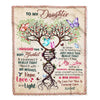 Personalized to My Daughter Blanket from Mom Dad My Love Within It Morning Noon Night Butterfly Tree Daughter Birthday Christmas Customized Fleece Blanket | siriusteestore