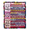 Personalized to My Goddaughter Blanket from Godmother Godfather Wood Laugh Love Live Believe Goddaughter Birthday Christmas Fleece Throw Blanket | siriusteestore