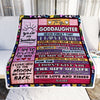 Personalized to My Goddaughter Blanket from Godmother Godfather Wood Laugh Love Live Believe Goddaughter Birthday Christmas Fleece Throw Blanket | siriusteestore