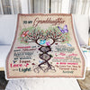 Personalized to My Granddaughter Blanket from Grandma Nana Grandpa My Love Within It Morning Noon Night Butterfly Tree Birthday Christmas Fleece Blanket | siriusteestore