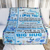 Personalized to My Niece Blanket from Aunt Auntie Uncle Give You A Big Love Hug Butterfly Birthday Thanksgiving Christmas Customized Fleece Blanket | siriusteestore