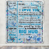 Personalized to My Niece Blanket from Aunt Auntie Uncle Give You A Big Love Hug Butterfly Birthday Thanksgiving Christmas Customized Fleece Blanket | siriusteestore