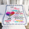 Personalized to My Niece Blanket from Aunt Auntie Uncle I Hugged This Soft Blanket Niece Birthday Thanksgiving Christmas Customized Fleece Blanket | siriusteestore