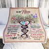 Personalized to My Niece Blanket from Aunt Auntie Uncle My Love Within It Morning Noon Night Butterfly Tree Niece Birthday Christmas Customized Fleece Blanket | siriusteestore