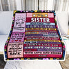 Personalized to My Sister Blanket from Sister Brother Wood Laugh Love Live Believe Sister Birthday Thanksgiving Christmas Customized Fleece Throw Blanket | siriusteestore
