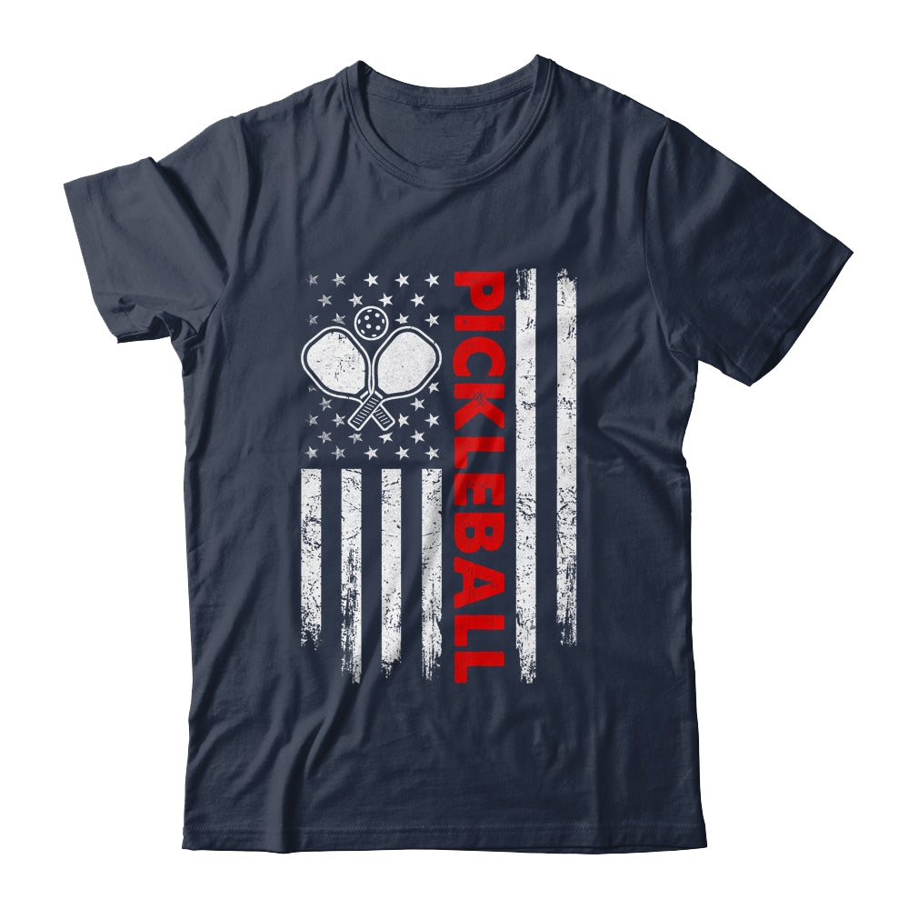 Pickleball American Flag Patriot Pickleball Paddle Player Shirt & Hoodie | siriusteestore