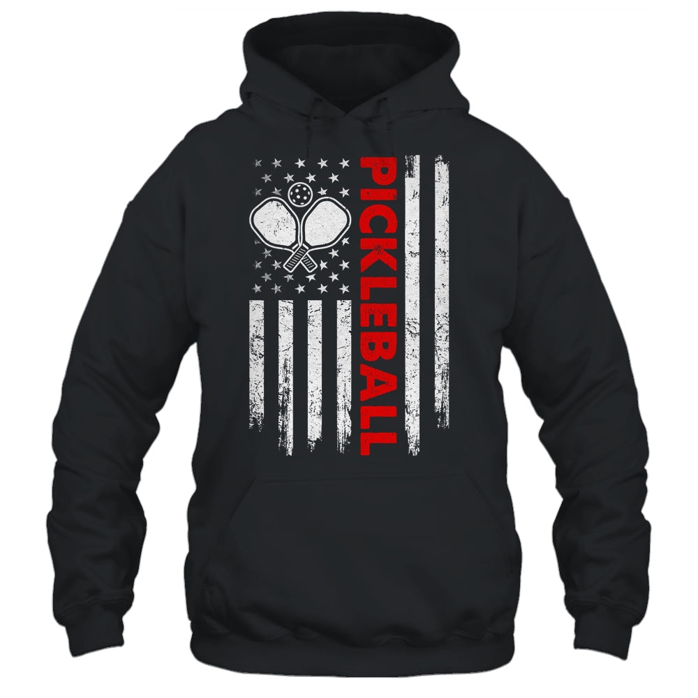 Pickleball American Flag Patriot Pickleball Paddle Player Shirt & Hoodie | siriusteestore