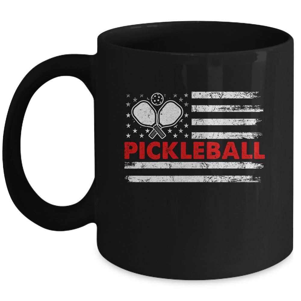 Pickleball American Flag Patriot Pickleball Paddles Mug | siriusteestore