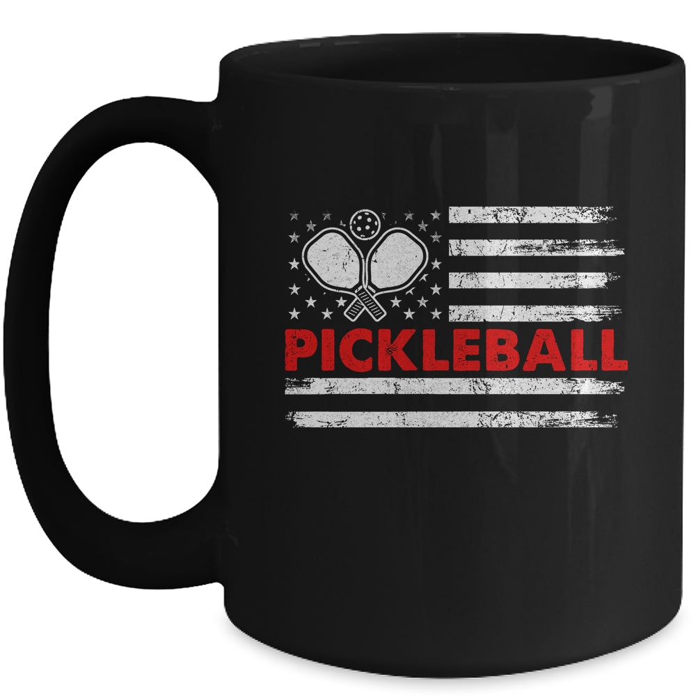 Pickleball American Flag Patriot Pickleball Paddles Mug | siriusteestore