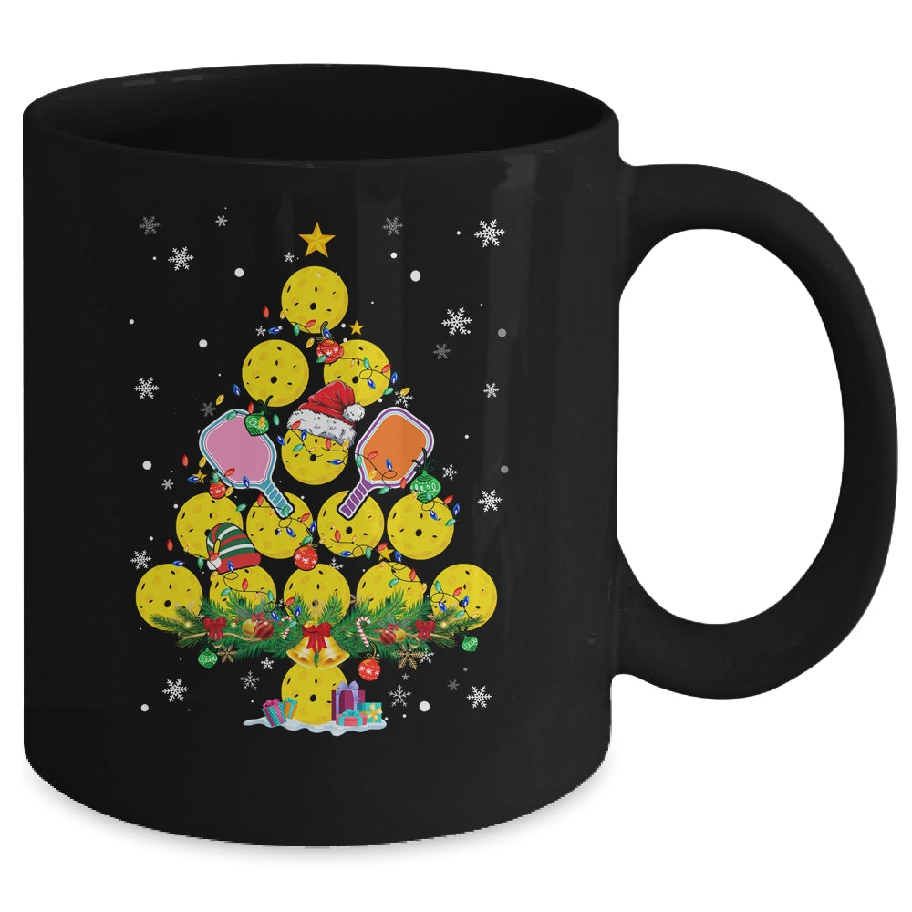 Pickleball Christmas Tree Santa Pickleball X Mas Lights Mug | siriusteestore