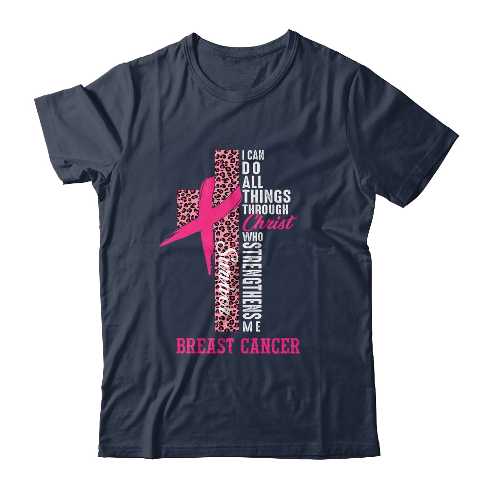 Pink Ribbon Breast Cancer Survivor Christian Cross Shirt & Hoodie | siriusteestore
