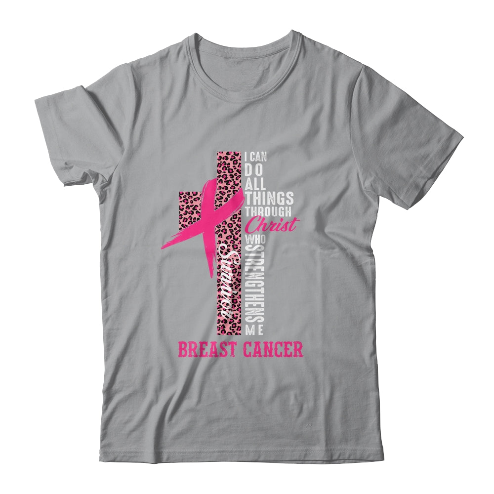 Pink Ribbon Breast Cancer Survivor Christian Cross Shirt & Hoodie | siriusteestore