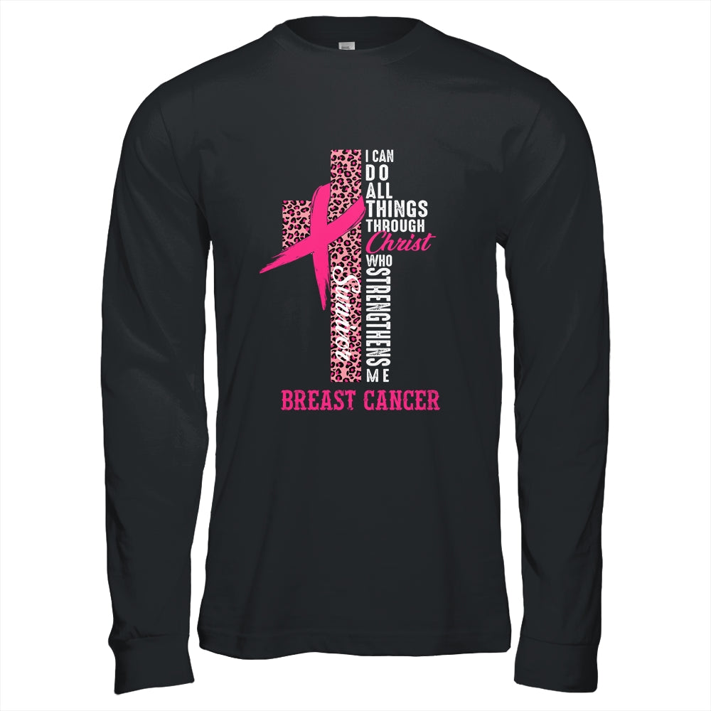 Pink Ribbon Breast Cancer Survivor Christian Cross Shirt & Hoodie | siriusteestore