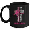 Pink Ribbon Breast Cancer Survivor Christian Cross Mug | siriusteestore