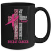 Pink Ribbon Breast Cancer Survivor Christian Cross Mug | siriusteestore