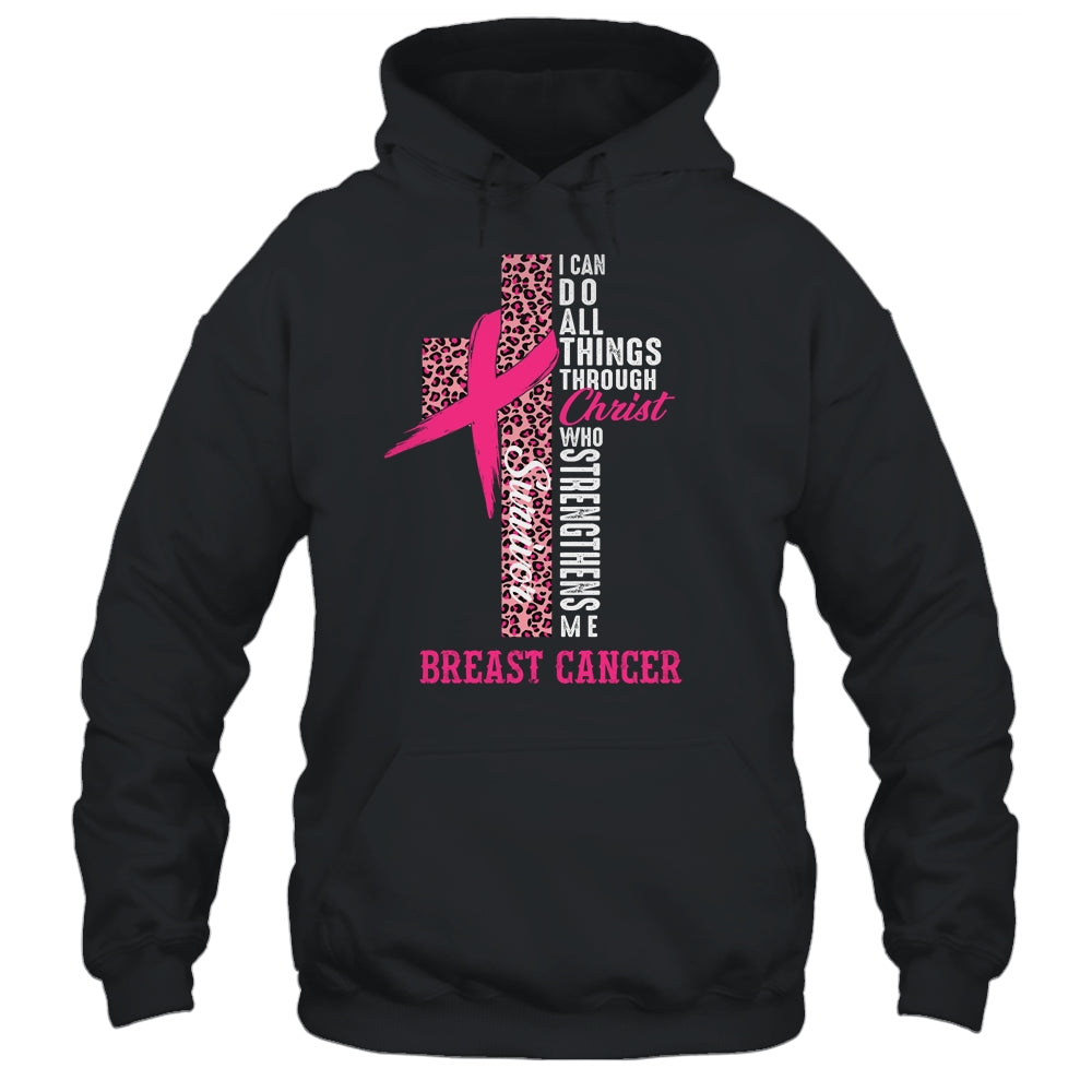 Pink Ribbon Breast Cancer Survivor Christian Cross Shirt & Hoodie | siriusteestore