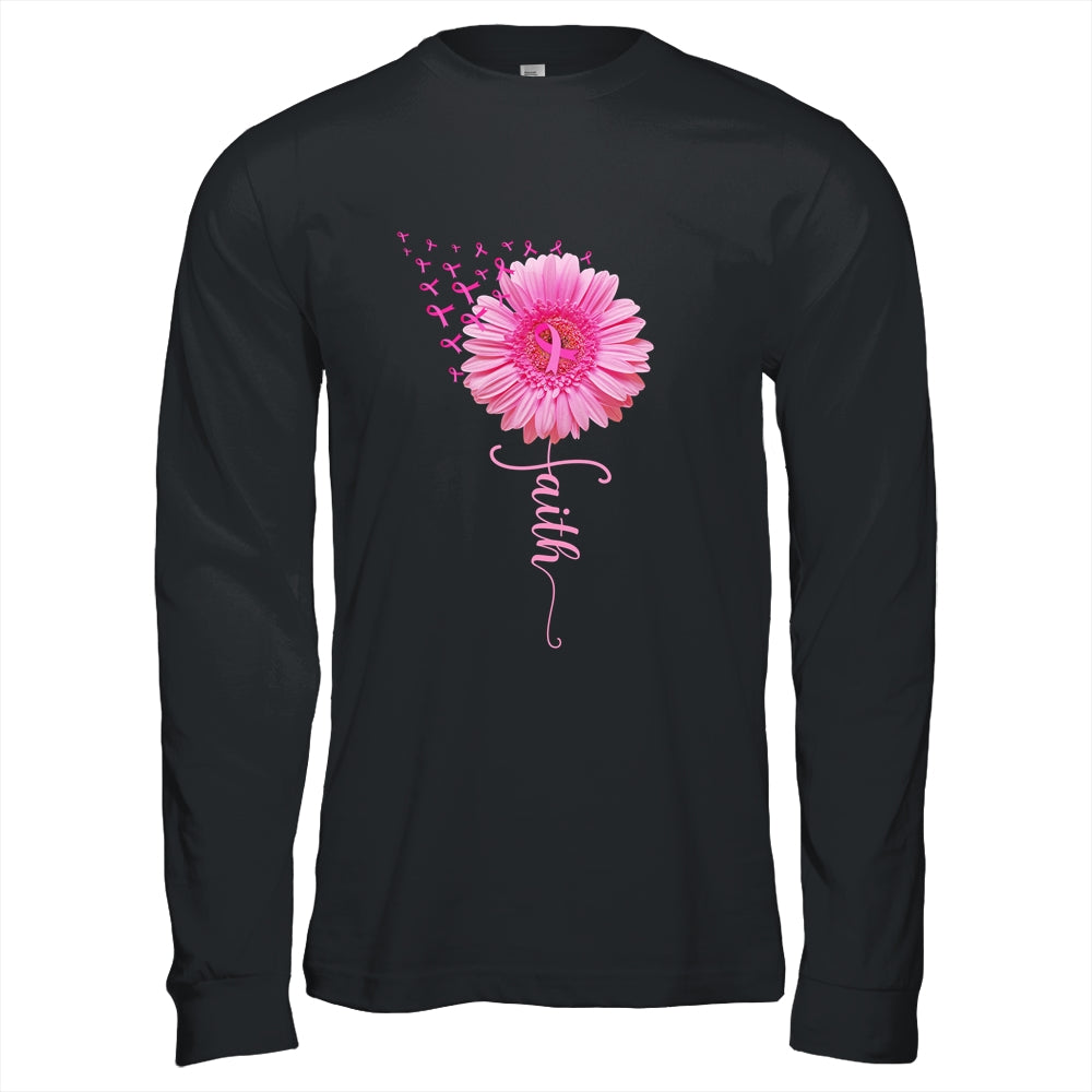 Pink Ribbon Daisy Faith Breast Cancer Awareness Month Shirt & Hoodie | siriusteestore