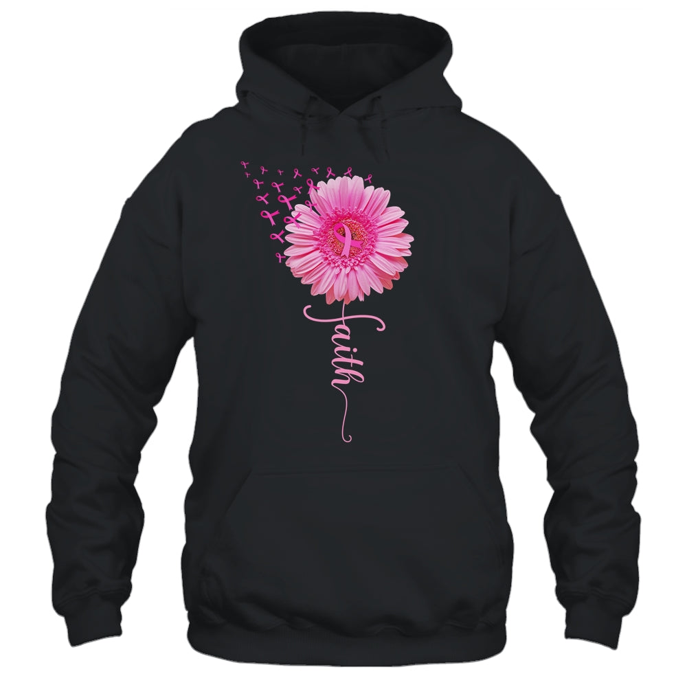 Pink Ribbon Daisy Faith Breast Cancer Awareness Month Shirt & Hoodie | siriusteestore
