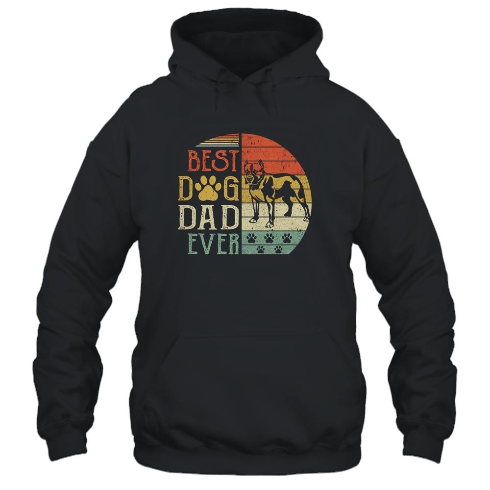 Pitbull Best Dog Dad Ever Vintage Father's Day Retro Shirt & Hoodie | Siriustee.com