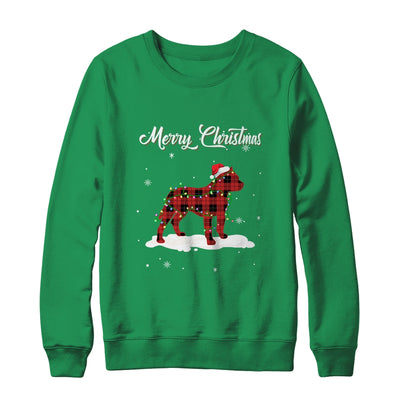 Pitbull Christmas Red Plaid Dog Lover Pajama Family Gift Shirt & Sweatshirt | siriusteestore