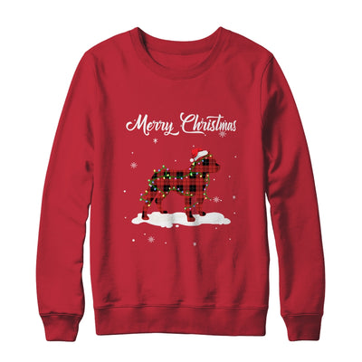 Pitbull Christmas Red Plaid Dog Lover Pajama Family Gift Shirt & Sweatshirt | siriusteestore